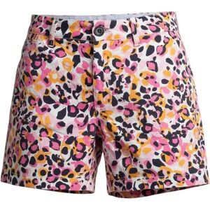 Crown & Ivy Caroline Leopard Print Shorts Pink Orange Animal Print Size 4